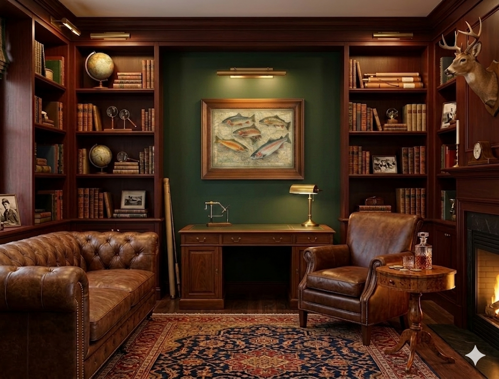 Framed Fine Art Colorado Fly Fishing Wall Print | Vintage Map & Native Trout